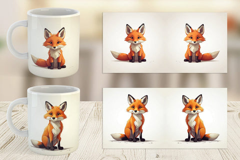 Mug Cute Fox Sublimation artnoy 