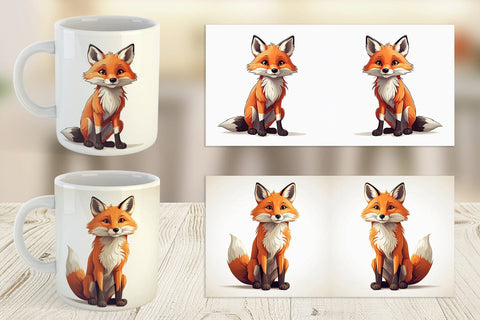 Mug Cute Fox Sublimation artnoy 