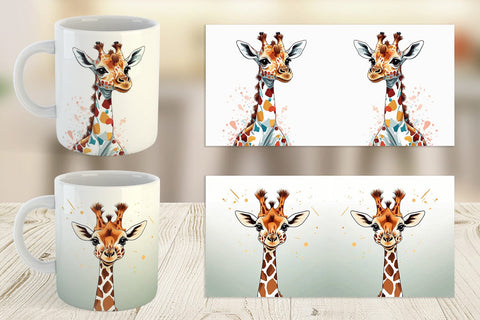 Mug Cute Giraffe Sublimation artnoy 
