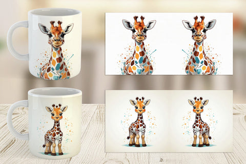 Mug Cute Giraffe Sublimation artnoy 