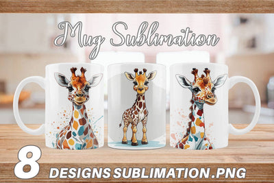Mug Cute Giraffe Sublimation artnoy 