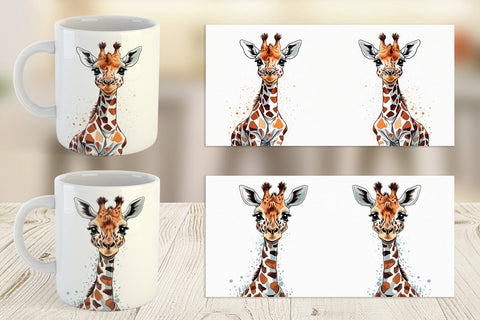 Mug Cute Giraffe Sublimation artnoy 