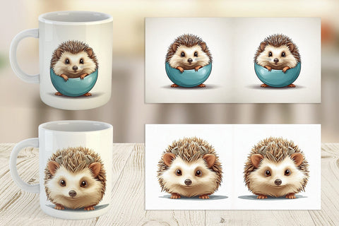 Mug Cute Hedgehog Sublimation artnoy 