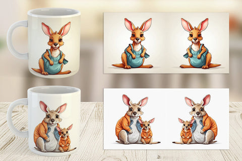 Mug Cute Kangaroo Sublimation artnoy 