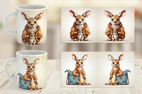 Mug Cute Kangaroo Sublimation artnoy 