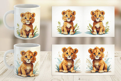 Mug Cute Lion Sublimation artnoy 