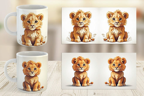 Mug Cute Lion Sublimation artnoy 