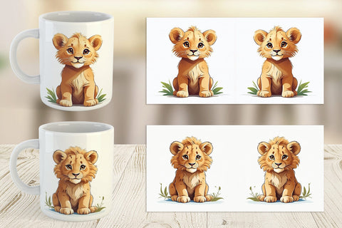 Mug Cute Lion Sublimation artnoy 