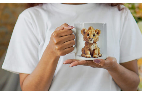 Mug Cute Lion Sublimation artnoy 