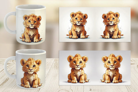 Mug Cute Lion Sublimation artnoy 