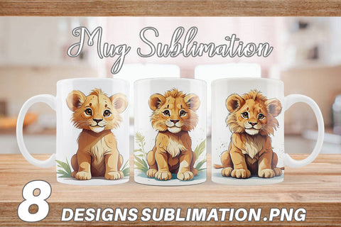 Mug Cute Lion Sublimation artnoy 