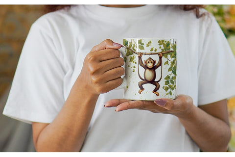 Mug Cute Monkey Sublimation artnoy 