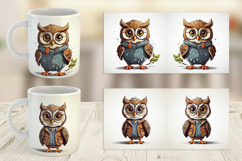 Mug Cute Owl Sublimation artnoy 