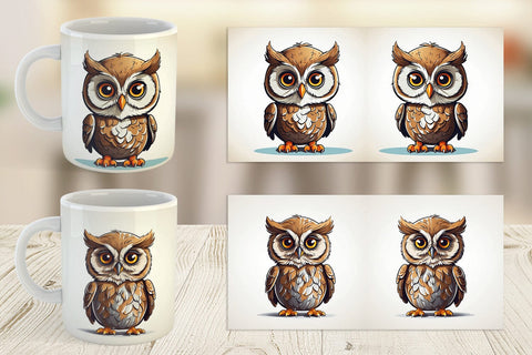 Mug Cute Owl Sublimation artnoy 