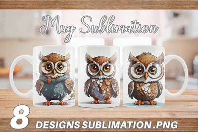 Mug Cute Owl Sublimation artnoy 