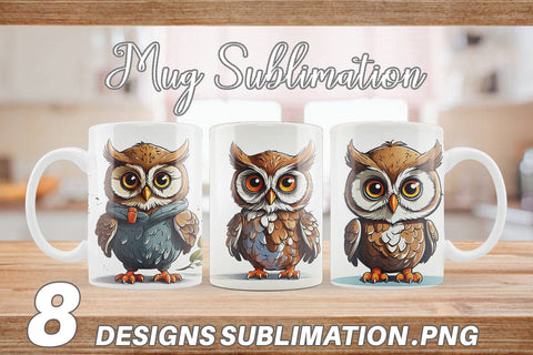 Mug Cute Owl Sublimation artnoy 