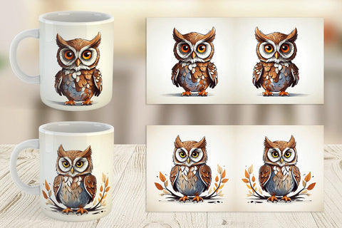 Mug Cute Owl Sublimation artnoy 