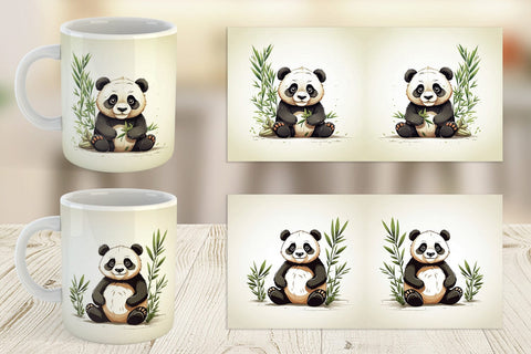 Mug Cute Panda Sublimation artnoy 