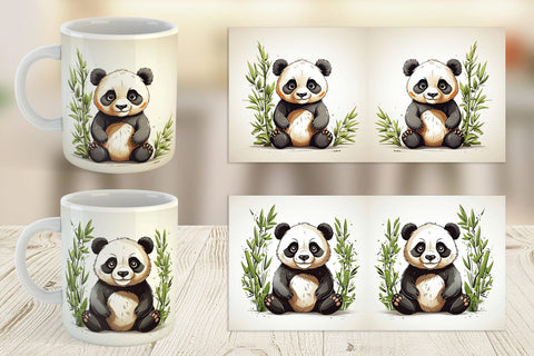 Mug Cute Panda Sublimation artnoy 