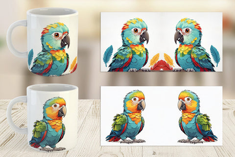Mug Cute Parrot Sublimation artnoy 