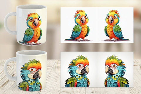 Mug Cute Parrot Sublimation artnoy 