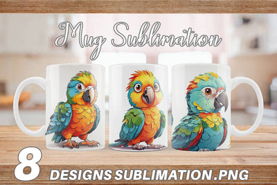 Mug Cute Parrot Sublimation artnoy 
