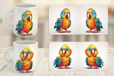 Mug Cute Parrot Sublimation artnoy 