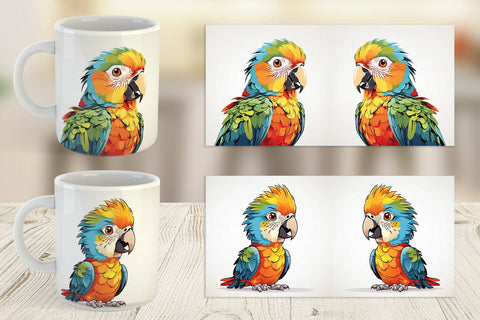 Mug Cute Parrot Sublimation artnoy 