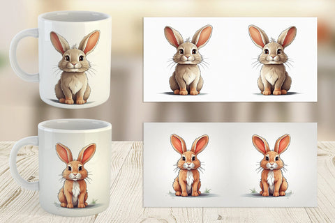 Mug Cute Rabbit Sublimation artnoy 