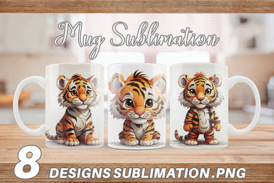 Mug Cute Tiger Sublimation artnoy 