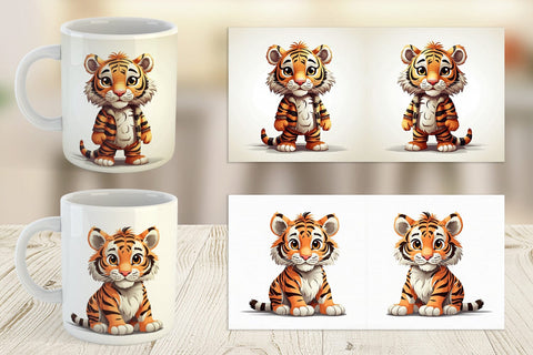 Mug Cute Tiger Sublimation artnoy 