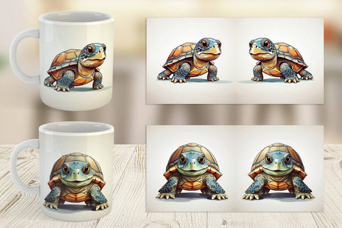 Mug Cute Turtle Sublimation artnoy 