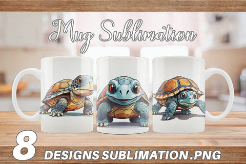 Mug Cute Turtle Sublimation artnoy 