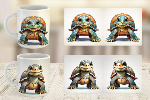Mug Cute Turtle Sublimation artnoy 