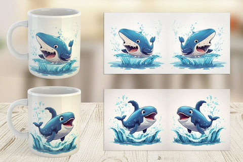 Mug Cute Whale Sublimation artnoy 