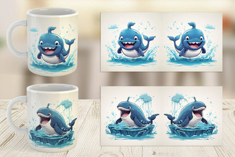 Mug Cute Whale Sublimation artnoy 