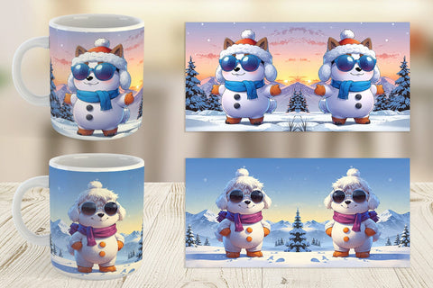 Mug Dog Christmas Sublimation artnoy 
