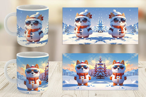 Mug Dog Christmas Sublimation artnoy 