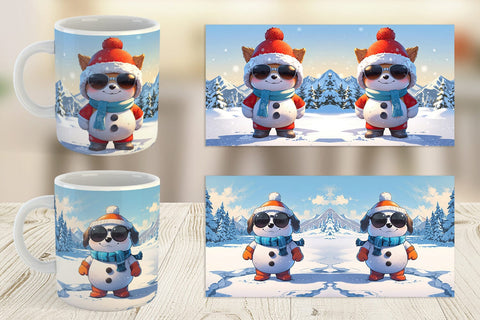 Mug Dog Christmas Sublimation artnoy 