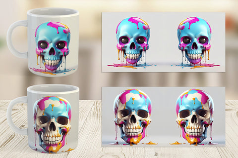 Mug Dripping Skull Sublimation artnoy 
