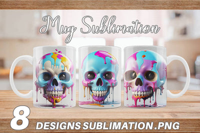 Mug Dripping Skull Sublimation artnoy 