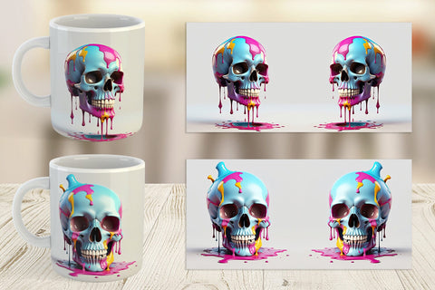 Mug Dripping Skull Sublimation artnoy 