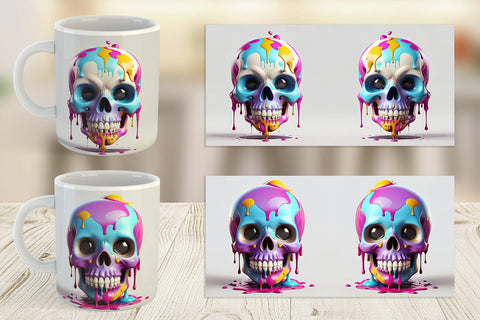 Mug Dripping Skull Sublimation artnoy 