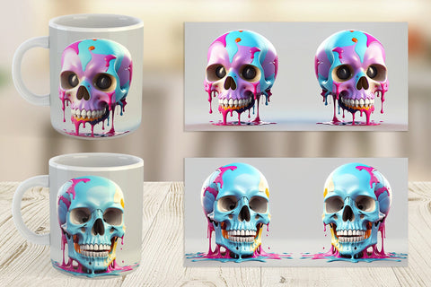 Mug Dripping Skull Sublimation artnoy 