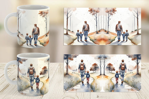 Mug Father Day Watercolor Sublimation artnoy 