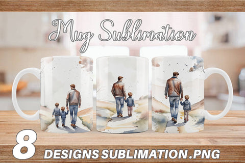 Mug Father Day Watercolor Sublimation artnoy 
