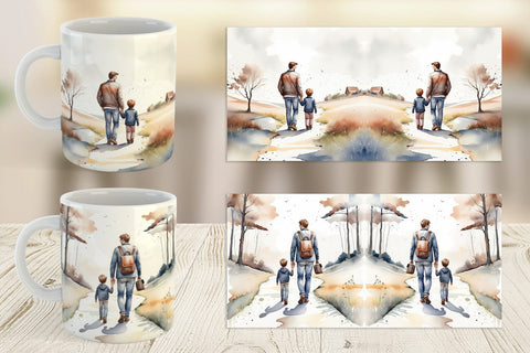 Mug Father Day Watercolor Sublimation artnoy 