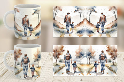 Mug Father Day Watercolor Sublimation artnoy 