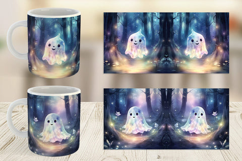 Mug Ghost in Forest Sublimation artnoy 