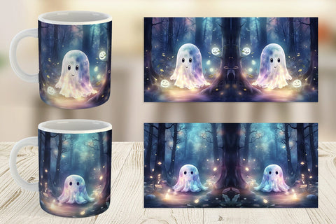 Mug Ghost in Forest Sublimation artnoy 
